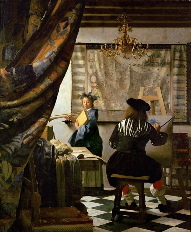 VERMEER VAN DELFT, Jan konstnaren i sin atelje china oil painting image